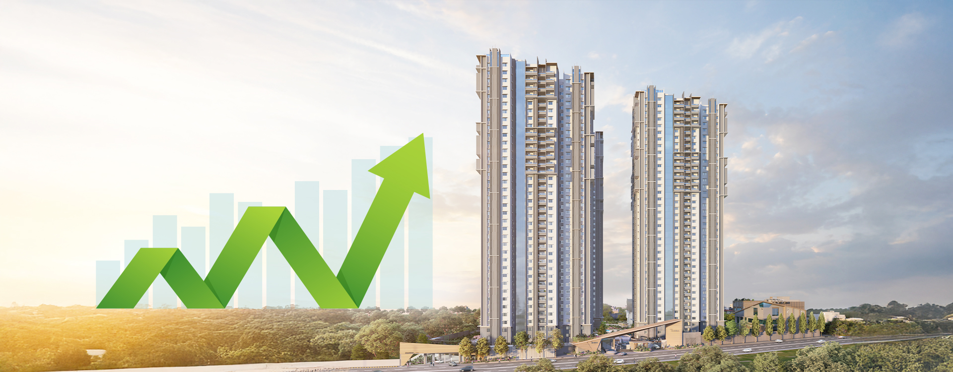 Luxury residential apartments in Kollur Hyderabad with gated community living